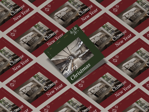 賴昱伶 - 社群貼文＆賀卡設計_ALMOSA廚具_2025 聖誕節＆蛇年賀卡