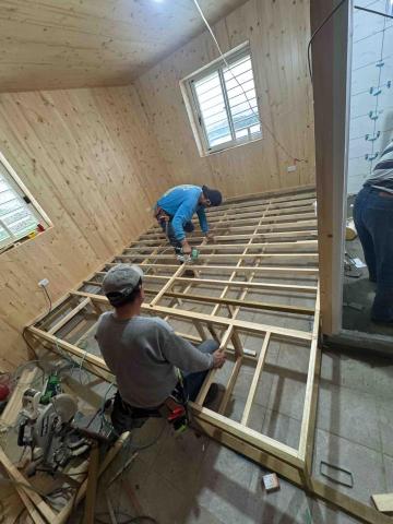 立成工程行 - 壁板完成後 合式床骨架（ 裝潢 ） 