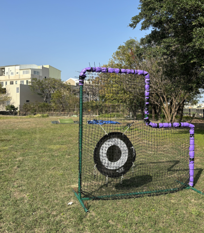 劉老師棒球農場 - 室外牛棚投手丘（捕手視角）