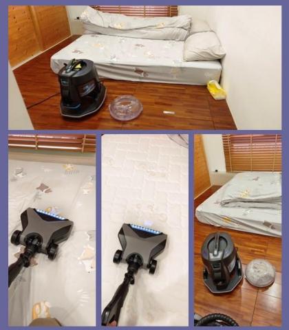 承洋統合 - 本案件的屋主，因長時間在國外，
這次回來台灣後發現家裡需要好好打掃一下!!
於是就預約了我們的服務!!
針對床墊、枕頭、棉被來一次大清潔。
原來...上一次做過這樣的清潔是兩年以前了!!
來看看成果吧!! 相信不用多說甚麼了!!
金恐怖啊!!!~~~???