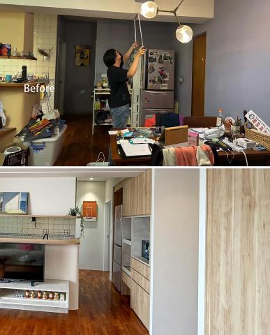 棠辰設計室內裝修 -  #空間有效利用
 規劃多了浴室與足夠的收納空間喔！