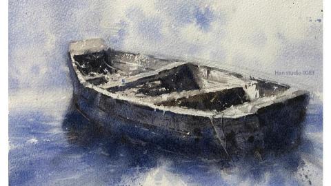 Han studio  邱柏翰 - 冷暖色小船習作1

你有沒有注意過，
黃昏時的夕陽，是溫暖的橘黃暖色系， 傍晚海面的倒影，是平靜的藍紫色(假設沒有光害的地方)，仔細觀察生活周遭，暖色景色中也有相對比較冷的顏色。

因此多加運用色彩冷暖變化，就能讓你的畫面增加耐看小秘訣喔!