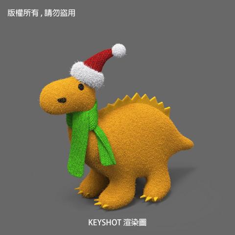 lan - Keyshot 渲染圖
( Keyshot 內建材質生毛髮功能-非實體髮片模型 )