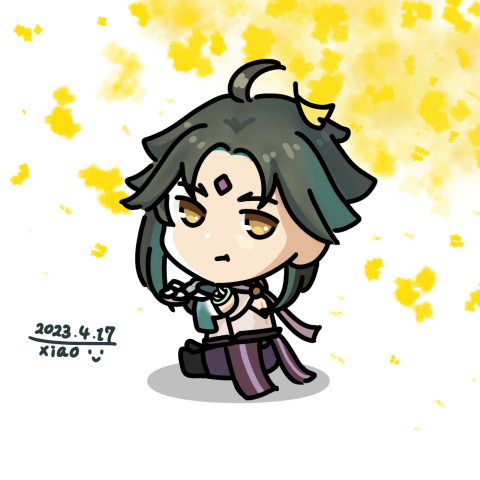 玫墨 - 原神遊戲角色-魈 Q版