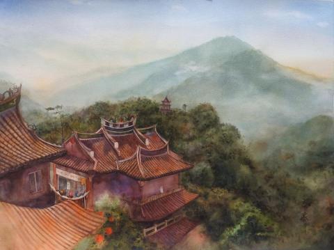 古姵蓁 - 媒材：水彩 / 尺寸：對開