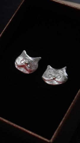 古姵蓁 - 客製化手工雕刻＿純銀耳環