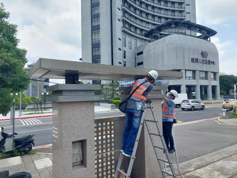 遠煜科技有限公司 - 台灣電力公司關渡廠 門口攝影機安裝工程