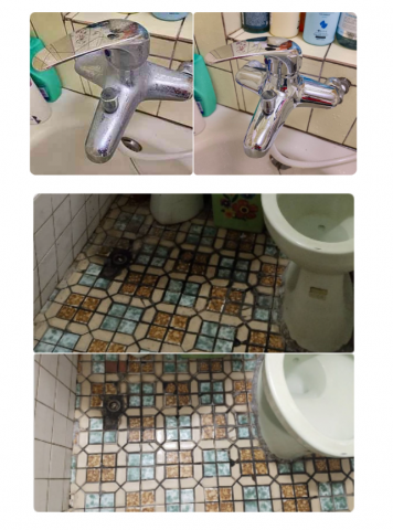 City-居家之美 - 浴室水龍頭處理前-後
老舊的浴室，有限的時間內處理前-後的照片