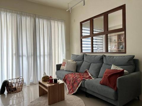 禾漾設計/TWALL   空間改造 - 書房牆面木窗設計-引入光線