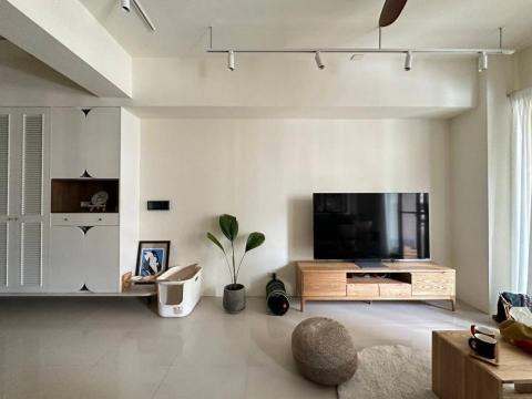 禾漾設計/TWALL   空間改造 - 客廳與玄關櫃立面-留白的空間讓空間舒適流動