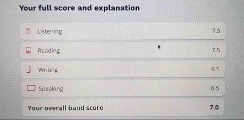 姚昱慈 - 雅思成績（2024/11）