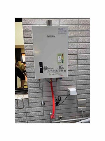 CDWATER澄德淨水廚具設備 - 櫻花 16公升 DH1635F（未裝排氣管照）