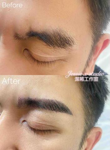 Jessie x studio潔莃工作室/彩妝造型/半永久紋 - 男仕霧眉/眉型設計