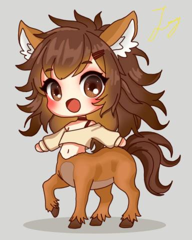 yu_mao_ hai - Q版人物，生肖馬。