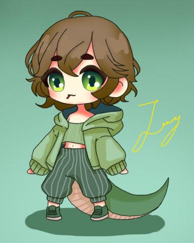 yu_mao_ hai - Q版人物，生肖蛇。