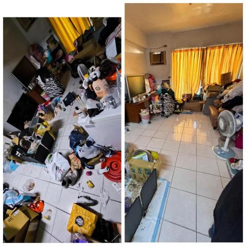 芯美清潔 - 室內垃圾整理 左為整理前 右為整理後