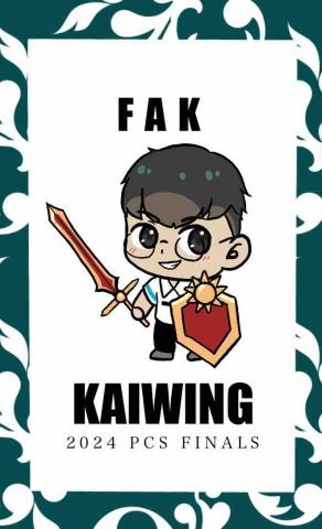 しおん - 《2024 PCS SUMMER FINALS&mdash;FAK應援物（Kaiwing）》
Q版人物設計（不含背景）