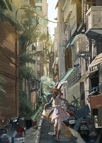 長月'sArtwork - 複雜背景插畫