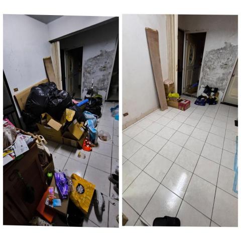 芯美清潔 - 室內垃圾整理 左為整理前 右為整理後