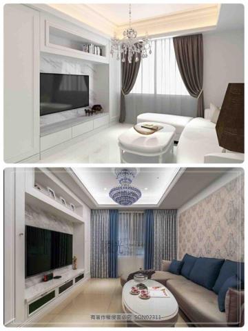 風華世代設計（新戶加入Pro360專業版） - 3D與完工對比：合宜住宅熊小江住宅/客廳