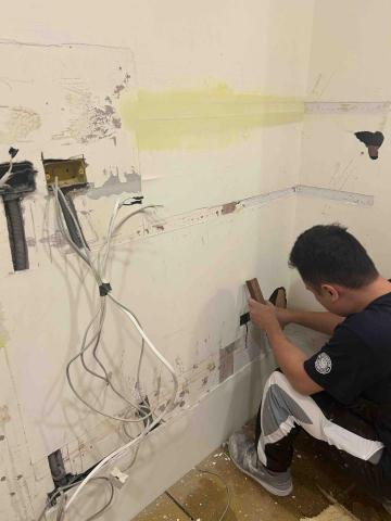 好工人拆除裝修團隊 - 部份修補施工前