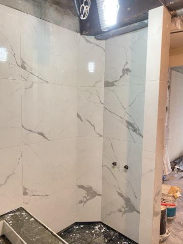 琢騰實業 - 60*120進口磁磚施作淋浴區特殊轉角