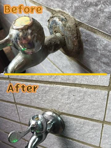 花媽咪清潔 - 水龍頭水泥污垢清潔