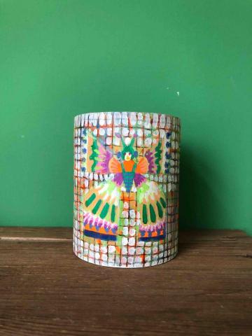 清晨個人工作室 - 筆筒手繪設計_蝴蝶小精靈