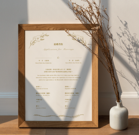 原詩晴 - 結婚書約設計