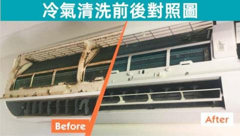 好仁空調冷氣清洗工作室 - 冷氣清洗前後對照圖