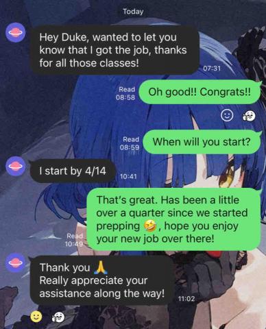 Duke Wang - 幫助學生錄取知名外商公司 Duke Wang - 幫助學生錄取知名外商公司