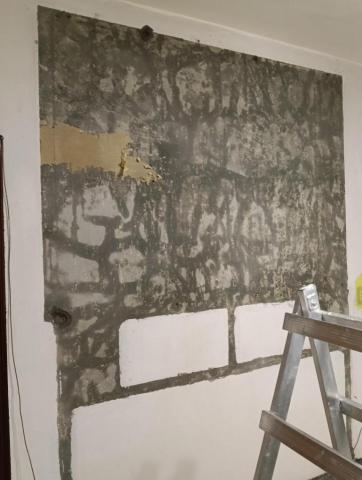 陽光街角郭先生 - 油漆前,壁紙清除過程