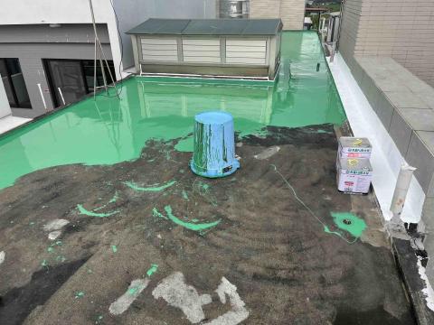 富沅防水工程 - 南投pu 施工中