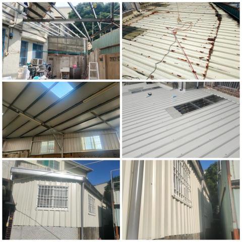 軒瑞工程行 - 一樓前院增建鐵皮休閒區域