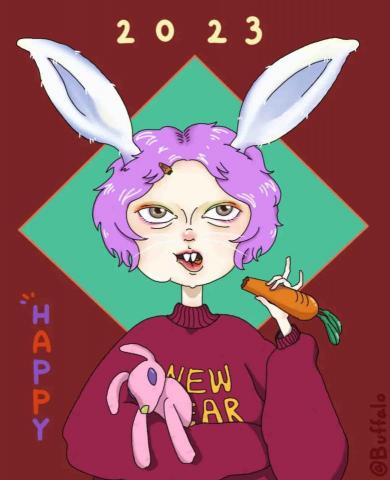 周衣蘋 - 2023新年賀卡/電繪