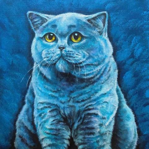 周衣蘋 - 貓/壓克力