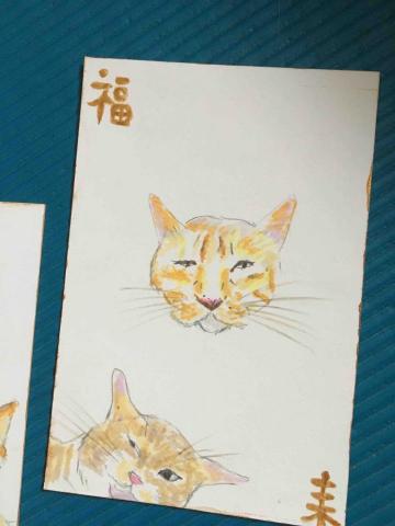 MOW work - 手繪插畫_明信片「貓來福來」