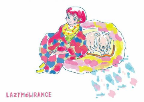 MOW work - Illustrator電繪作品_明信片「女孩與狗狗」