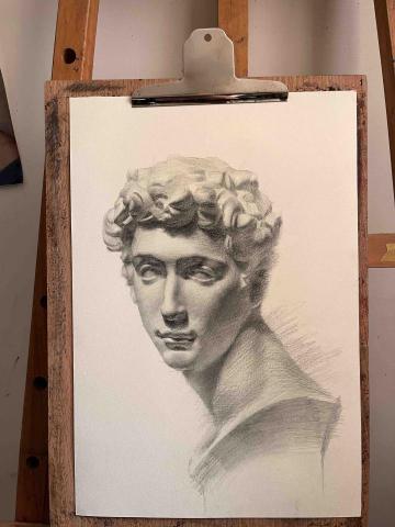 黃硯 - 米基奇石膏像