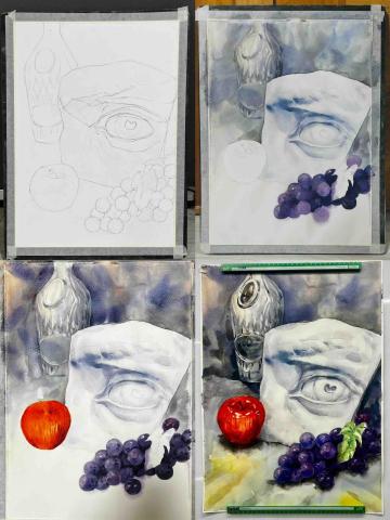 吉米老師 - 四開水彩靜物