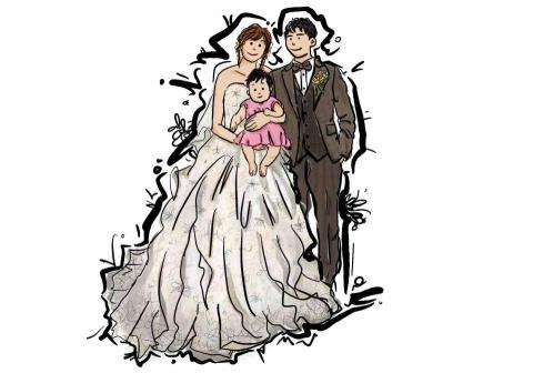 玫瑰‧李 - 婚禮似顏繪