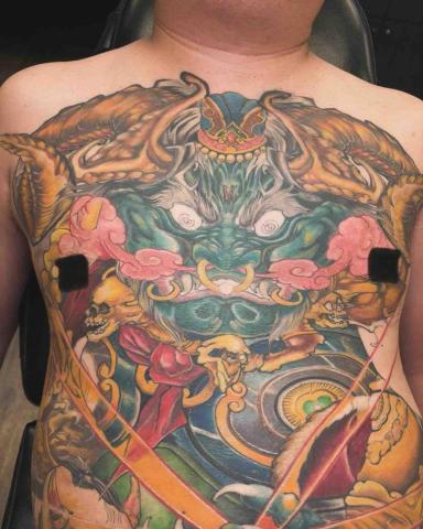 台南 雜客入墨 宗霖 - 平天大聖（牛魔王） 西遊系列主題 夠兇 適合身材比較壯碩圓潤的體格 以一個正面的形式下去呈現