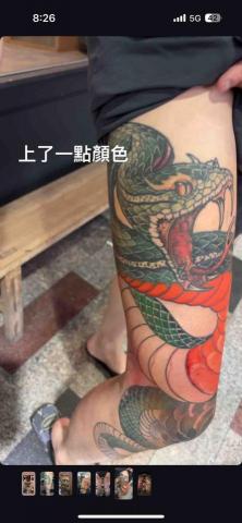 台南 雜客入墨 宗霖 - 原本是一位老前輩做的線 我以上色的方式呈現出先傳統的樣貌