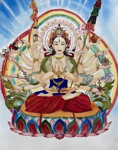 吳家潁 - 佛像繪製 水彩