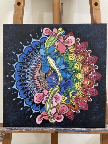 吳家潁 - 能量畫繪製 壓克力畫