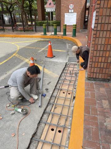久柘裝修工程 - 水溝蓋下陷重新綁4分鋼筋施作