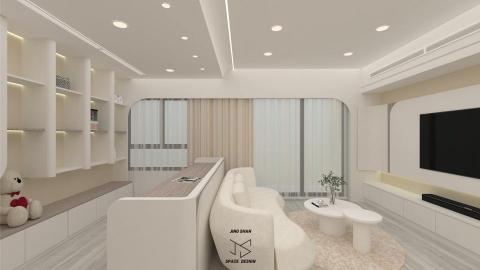 瀞珊室內裝修設計有限公司 - 案例3D示意圖 奶油風