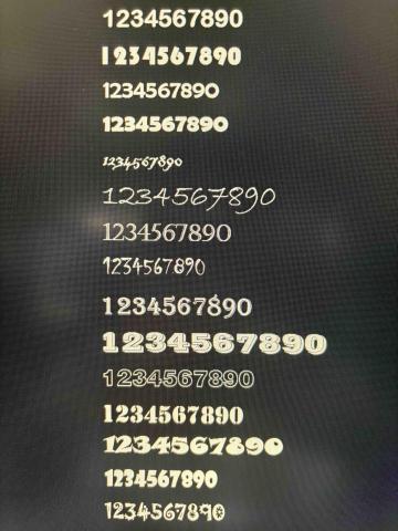 鑫泰工業 - 雷雕字體有多種可選, 基本上只要是電腦Word有的都可以依照客戶需求