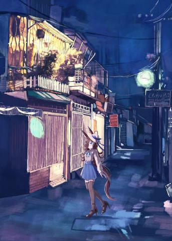 長月'sArtwork - 複雜背景插圖