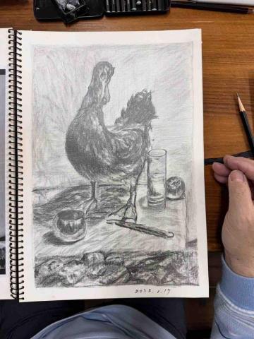 呂岷熙 - 成人學生團課素描作品120分鐘